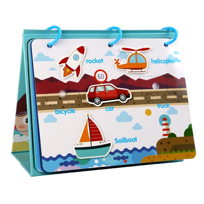 Children's Early Education Platform Puzzle Montessori Early Education Magnetic Puzzle Book Toy