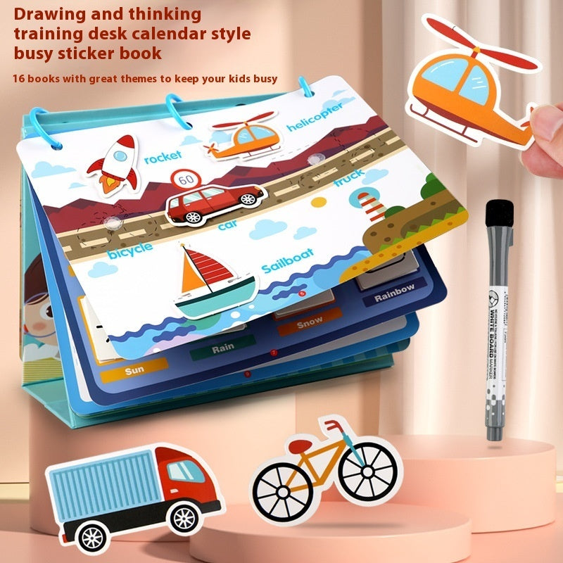 Children's Early Education Platform Puzzle Montessori Early Education Magnetic Puzzle Book Toy